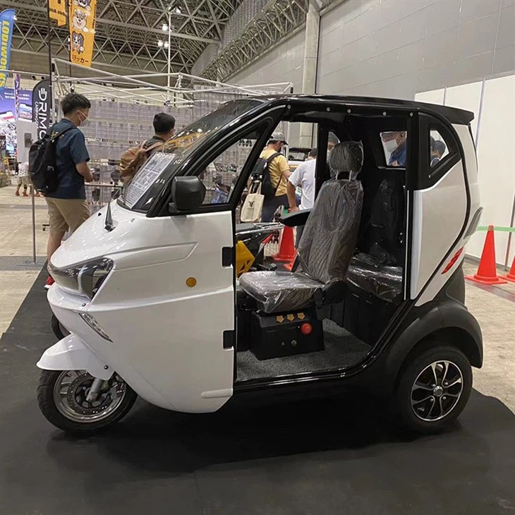 3000W 3-Wheeler Mini Scooter, Electric Motorcycle Tricycle With Closed Cabin